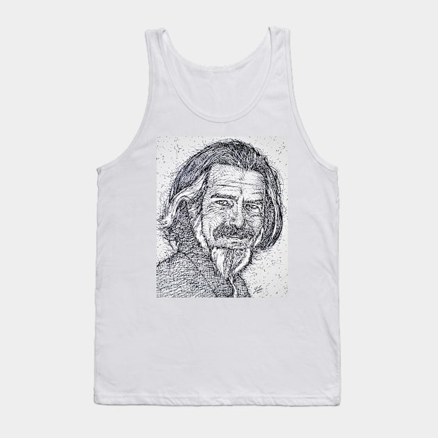 ALAN WATTS - ink portrait .1 Tank Top by lautir